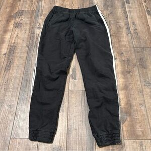 Brandy Melville Black Joggers with White Stripe